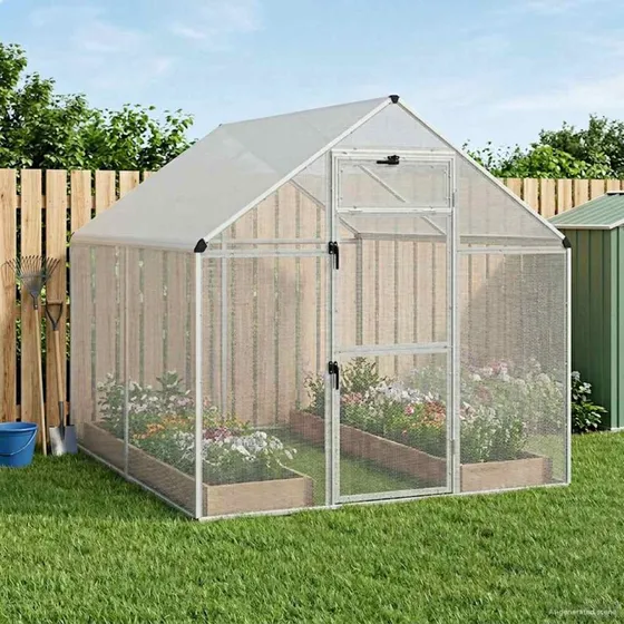 vidaXL Fuglebur Sølv 181,5 x 221 x 173,5 cm