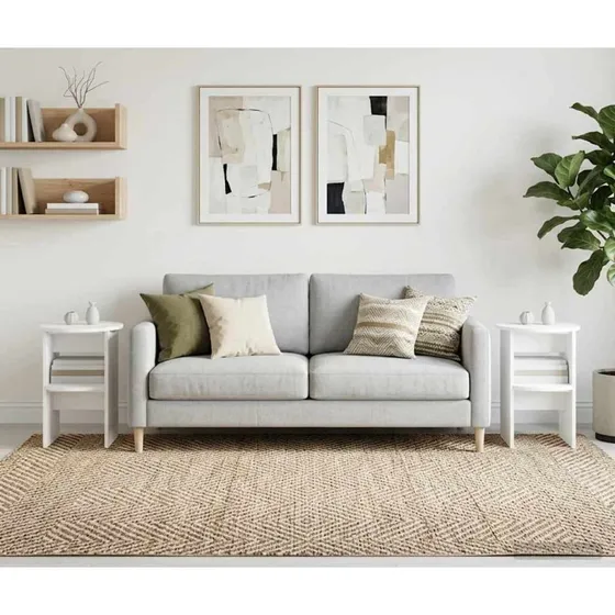 vidaXL Sideskab 2 stk. Hvid Ø40 x 50 cm
