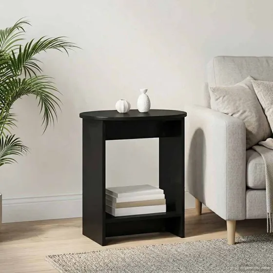 vidaXL Sidebord Sort 50 x 39,5 x 55 cm