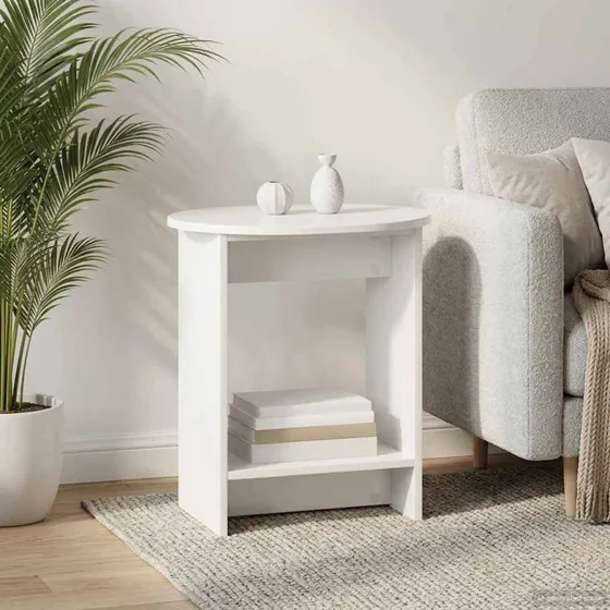 vidaXL Sidebord Hvid Højglans 50 x 39,5 x 55 cm