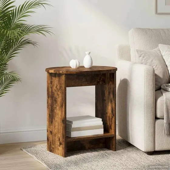 vidaXL Sidebord Røget eg 50 x 39,5 x 55 cm