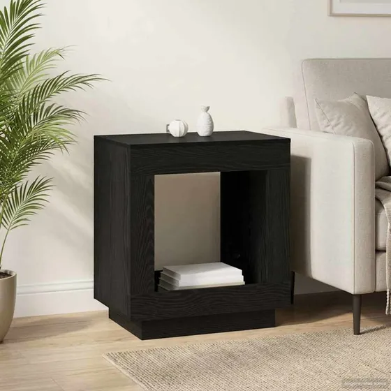 vidaXL Sidebord Sort Eg 60 x 40 x 65 cm