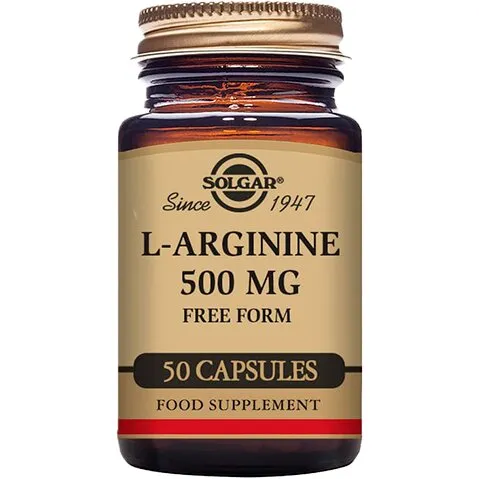 Solgar L-Arginin 500 mg, 50 kapsler