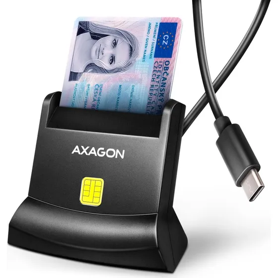 Axagon CRE-SM4NC Smartkortlæser - USB-C & USB 2.0
