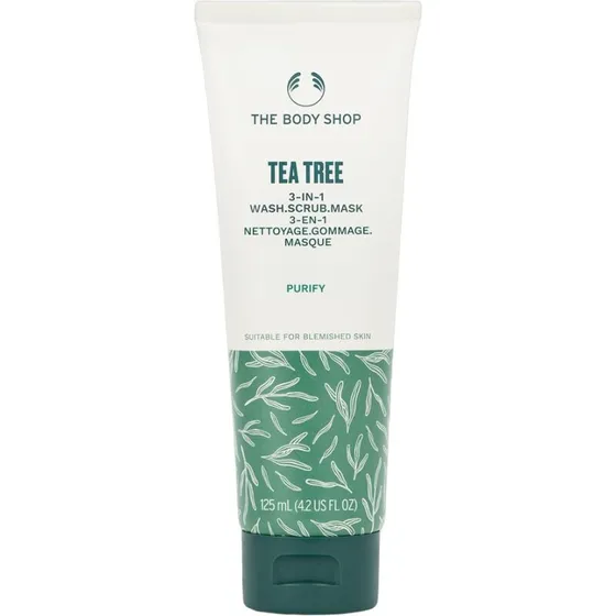 The Body Shop Tea Tree 3‑i‑1 ansigtsvask, scrub & maske 125 ml