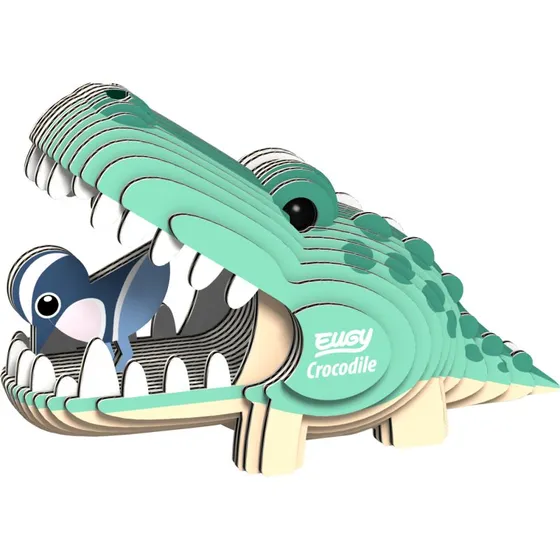 Eugy Crocodile 3D Puslespil - Miljøvenlig Papmodel