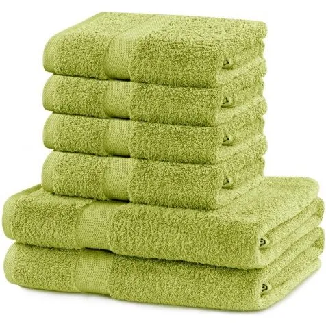 DecoKing Marina håndklædesæt, grøn 2×70×140 + 2×50×100