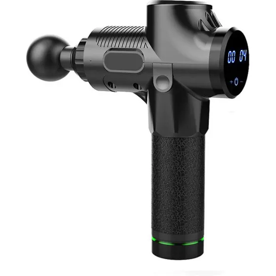 INF Massagepistol 6 udskiftelige hoveder - Sort