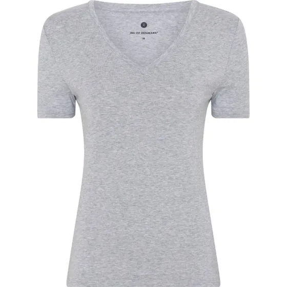 JBS of Denmark Grå Slim-fit V-hals T-shirt i bambus - 2XL