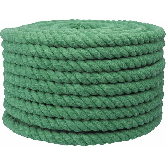 vidaXL Bomulds Snor 20 mm 25 m Grøn