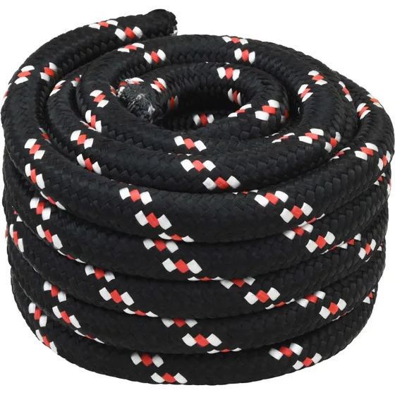 vidaXL Bådsnor 6 mm 10 m Sort og rød
