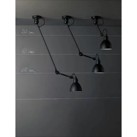 DCW Lampe Gras 304CA væglampe, sort/kobber