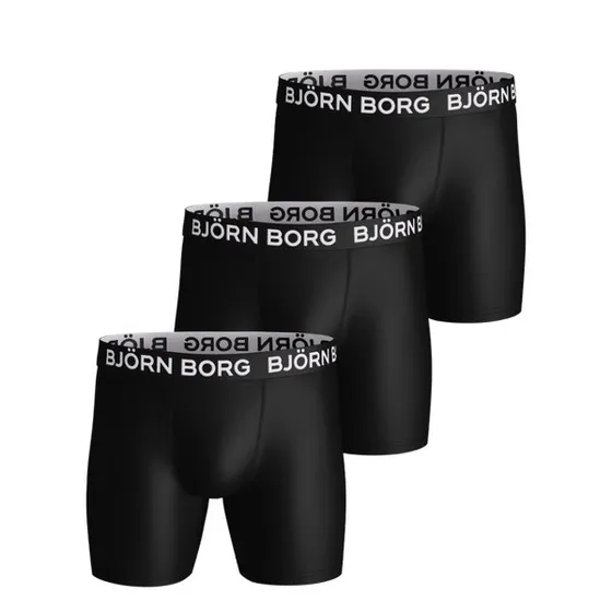 Björn Borg Sports Microfiber Boxers 3-pak, Sort, XXL