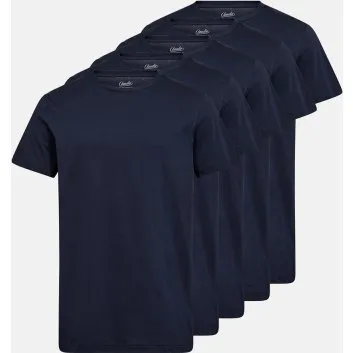 Claudio 5-pak T-shirts i navy – 100% bomuld
