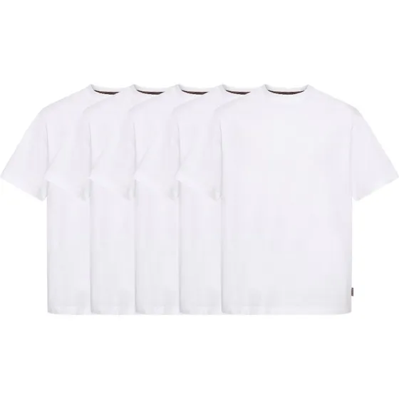 Signal Eddy T-shirt 5-pak - Økologisk Bomuld, Hvid, XL