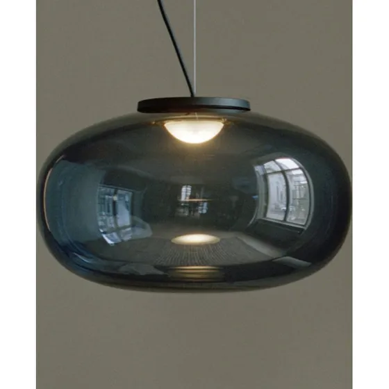 New Works Karl-Johan Pendel Ø400 - Røgfarvet Glas
