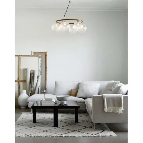 Nuura Miira 6 Circular lysekrone, Ø 80 cm, Bronze/Klar