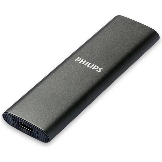 Philips Ekstern SSD 2 TB USB-C – Grå aluminium