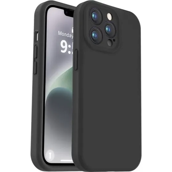iPhone 13 Pro Cover - Mat Sort med Ekstra Kamerabeskytter