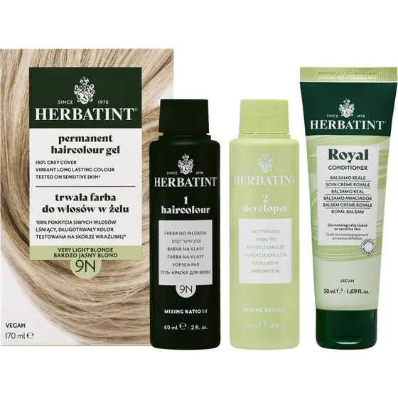 Herbatint Permanent Hårfarvegel 9N Meget Lys Blond 170ml