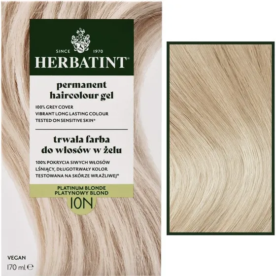 Herbatint Permanent hårfarvegel 10N Platinblond 170ml