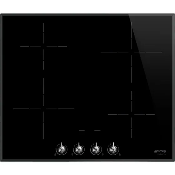 Smeg 60cm Classic Induktionskogeplade SI364BM, Sort