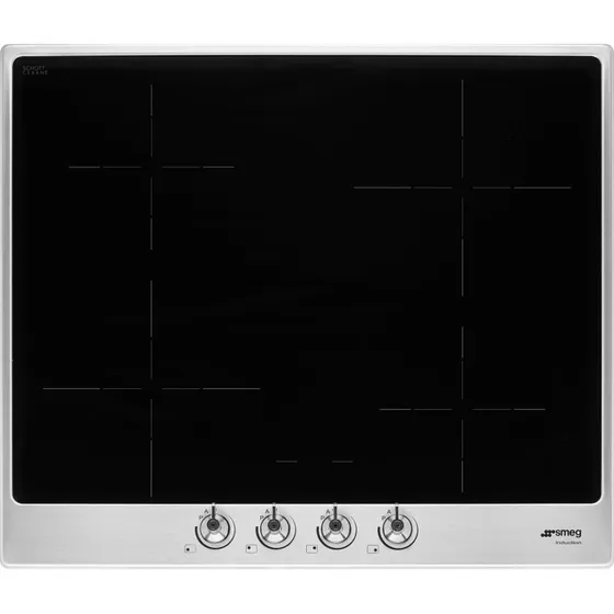 Smeg SI364FXM Induktionskogeplade i rustfrit stål, 60 cm