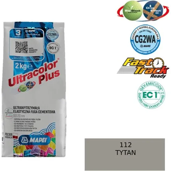 MAPEI Ultracolor Plus Fugemasse - 112 Titanium, 2 kg