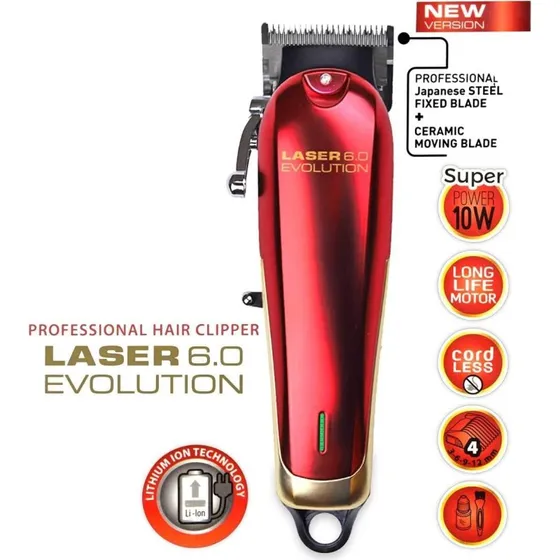 Giubra Laser 6.0 Evolution Hårklipper - Rød