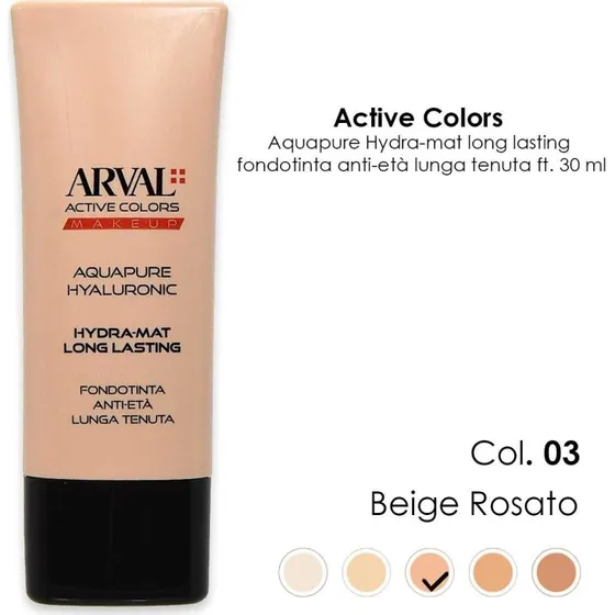 ARVAL AQUAPURE Hyaluronic Hydra-matte Foundation nr. 03 Pink Beige
