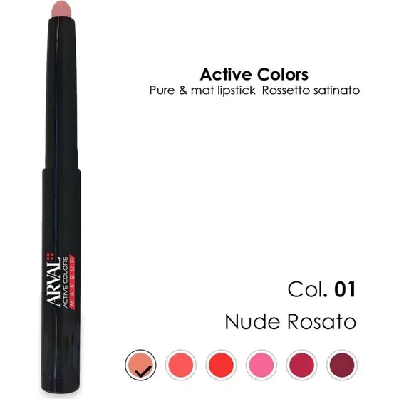 ARVAL Ren & mat læbestift nr. 01 - Nude Pink Satin-blyant