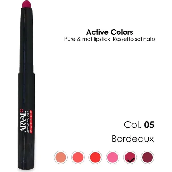 ARVAL Pure & Mat Læbestift nr. 05 - Bordeaux Satin