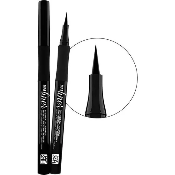 MAT LINER Mat Eyeliner - Intens Sort
