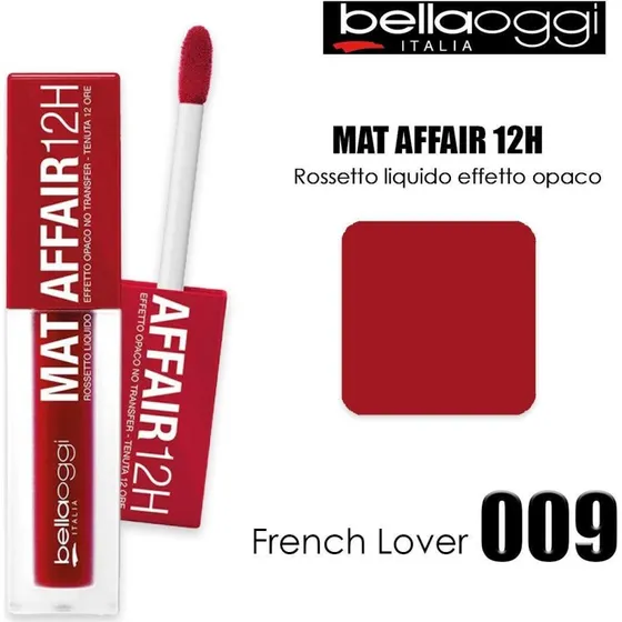 Bella Oggi Mat Affair 12h Flydende Mat Læbestift - French Lover
