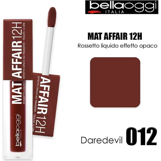 Bella Oggi Mat Affair 12h Daredevil Mat Flydende Læbestift