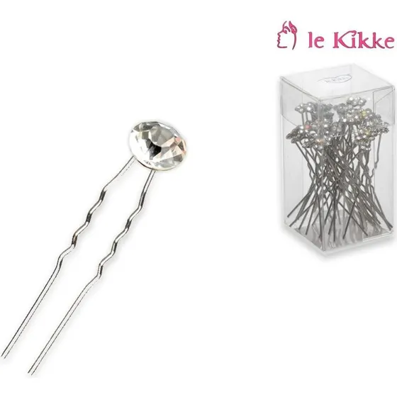 Le Kikke Crystal Box Hårnåle med Lyspunkt, 24 stk.