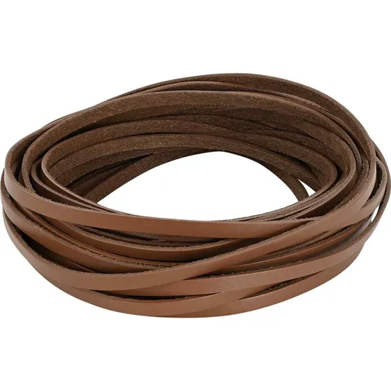 vidaXL Læderrem Brun 500 x 0,5 cm