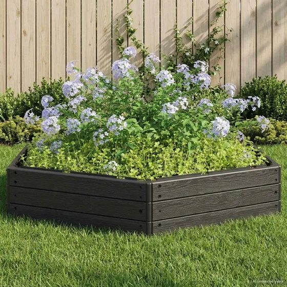 vidaXL Hævet bed Sort 148 x 129 x 25 cm PP