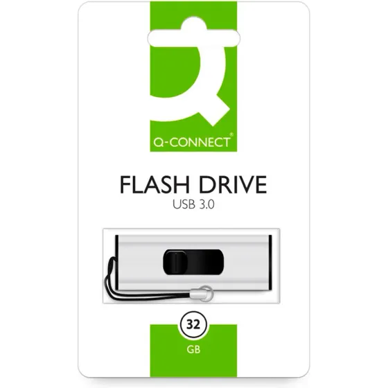Q-connect USB-stik 3.0 32GB med skyder