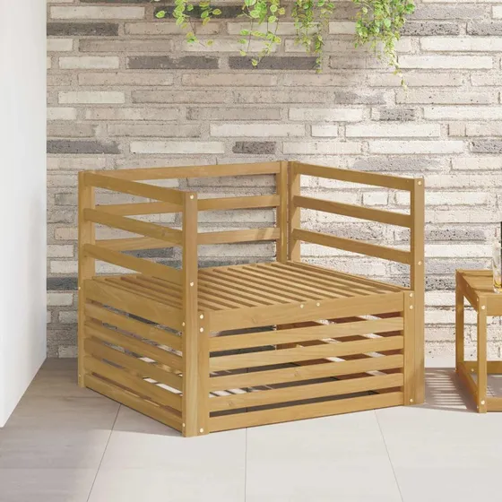 vidaXL Udendørs sofa i massivt akacietræ, hvid