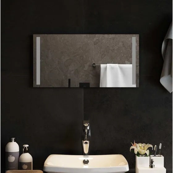vidaXL LED badeværelsesspejl 60 x 30 cm i hærdet glas