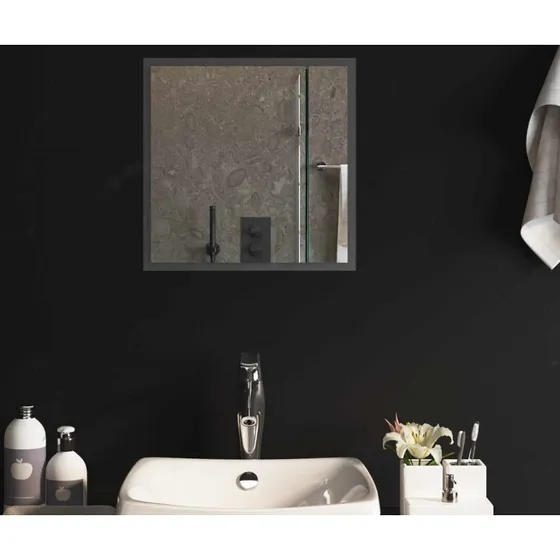 vidaXL LED badeværelsesspejl 40 x 40 cm i hærdet glas