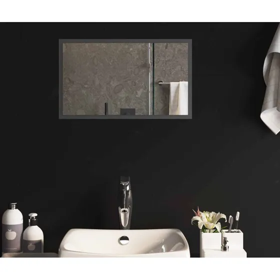 vidaXL LED badeværelsesspejl i hærdet glas, 50 x 30 cm