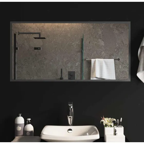 vidaXL LED badeværelsesspejl 100 x 50 cm i hærdet glas