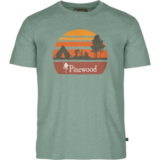 Pinewood Finnveden Recycled T-shirt - Aqua Campsite, 2XL