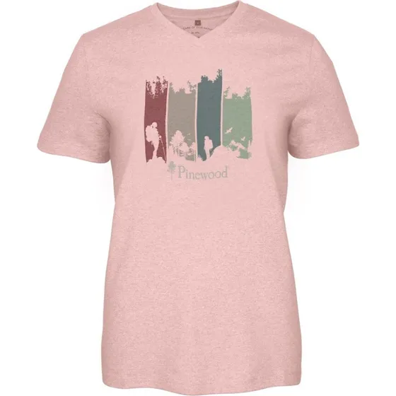 Pinewood Finnveden Recycled Outdoor T-shirt W - D.Pink Adventure