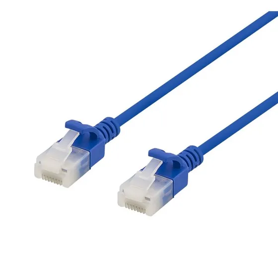 DeltaCo Cat6a Slim Patchkabel, 2m, Blå
