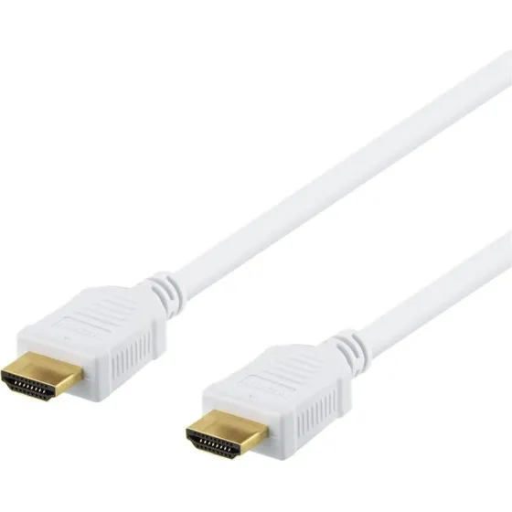 DELTACO High-Speed HDMI-kabel, 15m, 4K UHD, Hvid