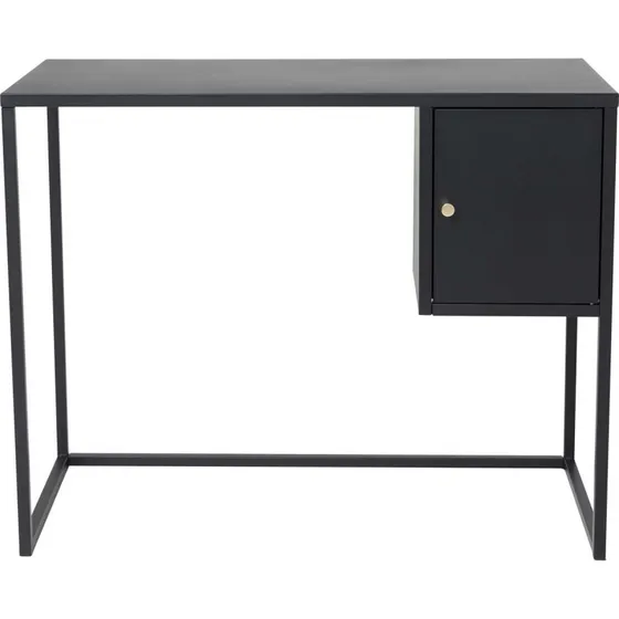 Venture Design Bakal Skrivebord med låge, sort stål (95x45 cm)