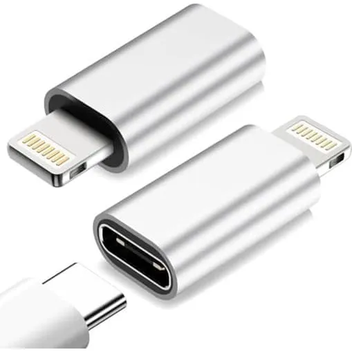 NÖRDIC USB-C til Lightning adapter, sølv (Non-MFI)